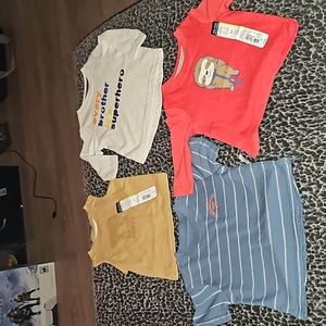 Lot of 4 NWT 3M okie Dokie cotton Blend baby clothes